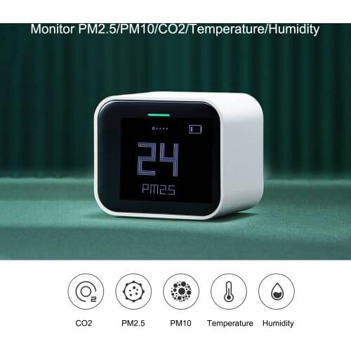 Multi-Functional Air Quality Detector Home Office School Use Digital Display PM2.5/PM10/CO2/Temperature/Humidity Monitor