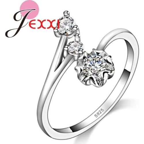 Fashion Creative Special Design Wedding Party Club Rings For Women 925 Sterling Silver Quality Shiny Zircon Crystal Jewelry
