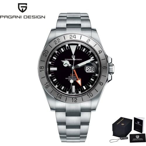 2021 New PAGANI Design Explorer Series Men GMT Automatic Mechanical Watch Sapphire Glass 200m Waterproof Clock Relogio Masculino