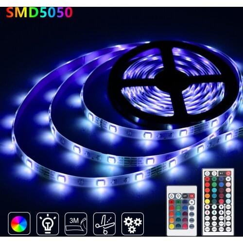 RGB LED Light Strips Flexible Lamp Waterproof LED Strip Light Tape rgb Colorful Decoration Lamp TV Background Lighting SMD5050