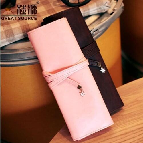 Roll Up Pencil Bag Leather Pencil Bag Pen Insert Big Space Makeup Brush Pencil Bag Roll(2PCS)