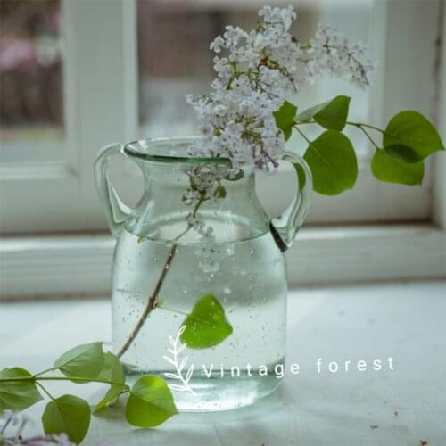 Home Decor Vase Nordic Glass Flower Pot Terrarium Transparent Room Decoration Accessories Maison Decoracion ваза для декора