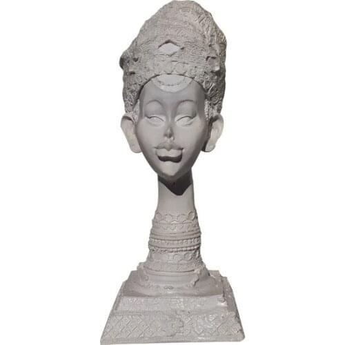 Venina Home Polyester Trinket African Women Bust paintable decorative objects декоративные предметы под роспись