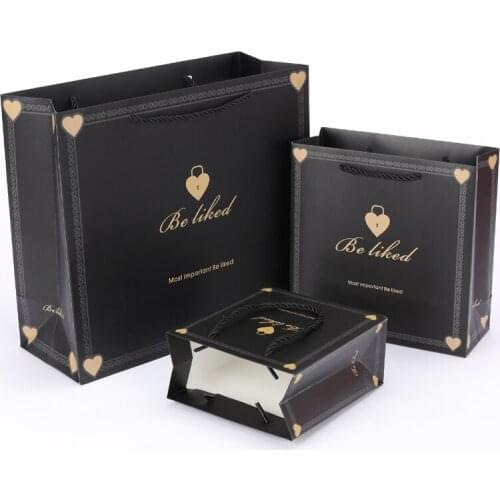 Red boutique Vintage Wedding Candy Bags Gift Bags With Handles Kraft Paper Cake Gift Biscuits Food Packaging Hand Bags Favor Dec