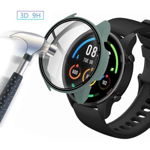 Hard Edge Screen Glass Protector Case Shell Frame For Xiaomi Mi Watch Color Sports Version Smart Watch Protective Bumper Cover