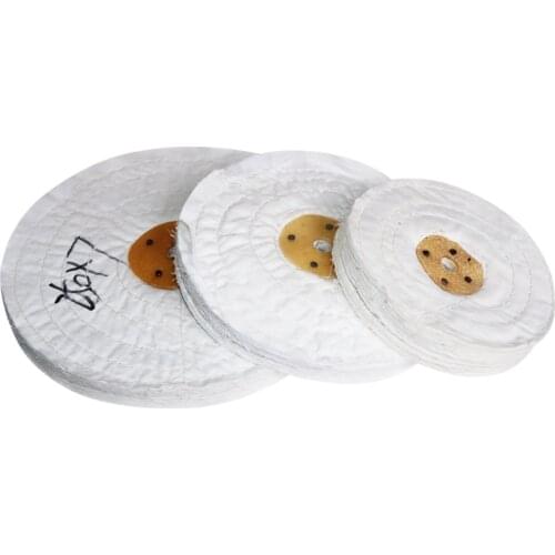 1pc 6"/8"/10" Cotton Airway Buffing Wheel 150/200/250mm Cloth Open Bias Polishing Buffs Wheel White