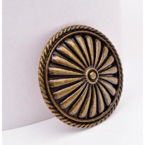 10pcs 1-3/8" Antique Brass Southeast Tribal Flower Concho Screwback For Leathercraft Wallet Belt Bag Decor