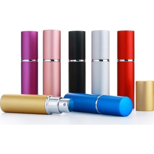 10Pcs/Lot 5ml Portable Mini Aluminum Refillable Perfume Bottle Empty Cosmetic Containers Atomizer Traveler