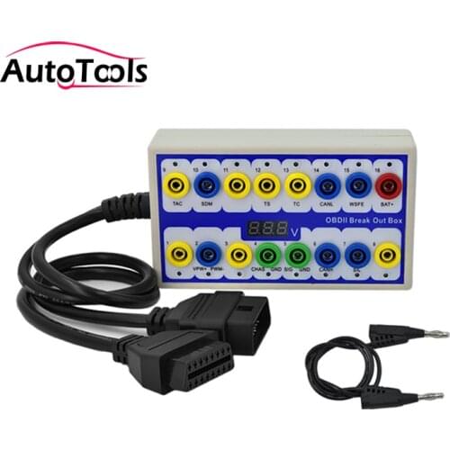 16pin obd2 car breakout box protocol test detector auto car diagnostic tool accessories via free shipping