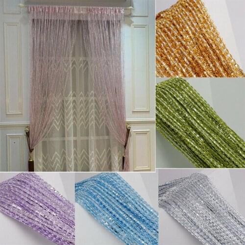 1X2m Tassel String Curtain Partition Door Curtain Tassel Window Curtains Window Wall Panel Room Divider Home Bedroom Party Decor