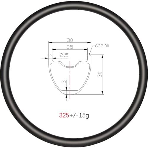 325g Ultralight 29er 30mm MTB XC disc carbon rim clincher tubeless 28H 32H 29in 30mm wide carbon mountain wheel UD matte glossy