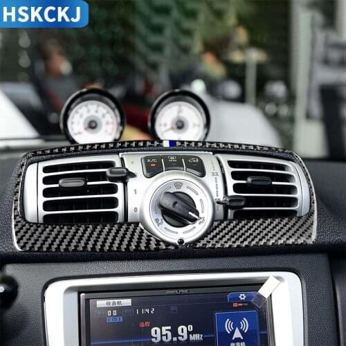 For Mercedes Benz Smart Fortwo 451 C451 Coupe A451 Cabrio 2011 2012 2013 2014 2015 Carbon Fiber Central Outlet Frame Car Sticker