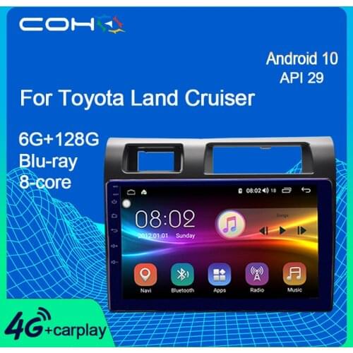 COHO For Toyota Land Cruiser Navegador Gps Auto Coche Dvd Automotivo Radio Android 10.0 Octa Core 6+128G