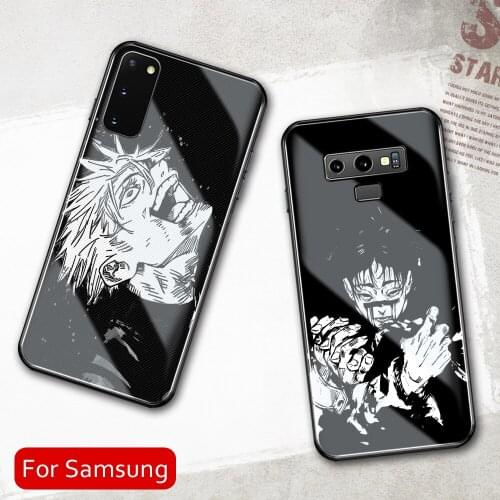 Jujutsu Kaisen Gojo Satoru Itadori Case For Samsung A50 A60 A70 A31 A51 A71 A81 A91 4G 5G A50S A70S M80S Tempered Glass Shell