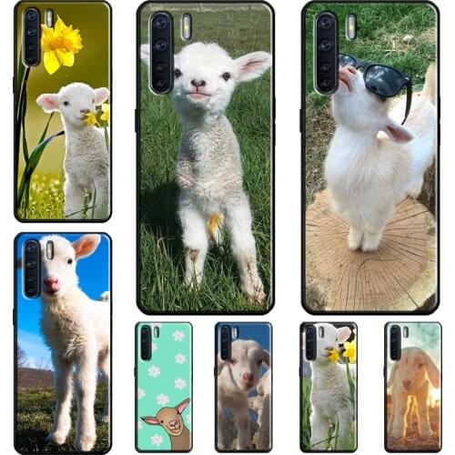 Cute Goat Animal Case For OPPO A1K A52 A72 A83 A91 A3S A5S A15 F5 A5 A9 A31 A53 2020 Reno 2 Z 4 Pro Coque