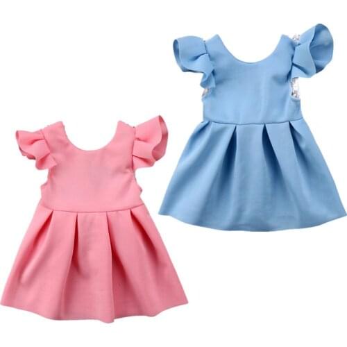 Citgeett Baby Girls Toddler Princess Bow Dresses Kids Lace Ball Gown Party Dress Cute Patchwork Sundress Custom CLothing