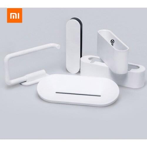 Xiaomi HL 5 IN 1 Gadgets for Bathroom Mobile Phone Holder Soapbox Toilet Roll Holder For youpin smart home