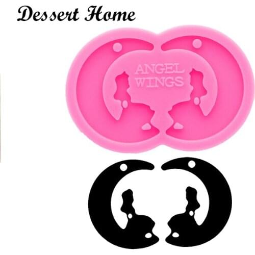 DY0657 Bright Moon and Wolf/Cat/Girl/Mermaid Mold Resin Craft for Earring, Chocolate Silicone Molds, DIY Epoxy Jewellery Making