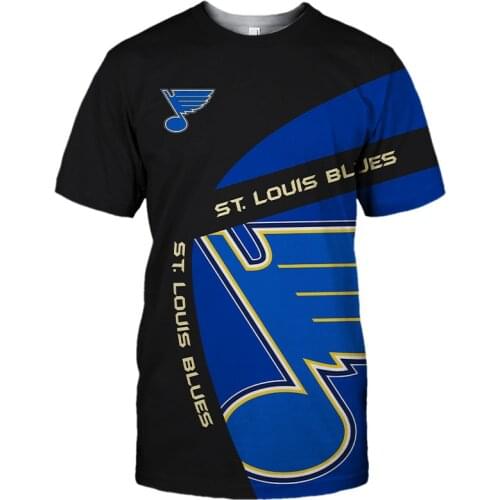 Summer Casual Tops St. Louis Mens fashion Blue black stitching line musical note print Blues T-shirts