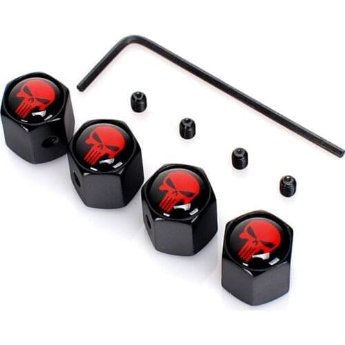 Automobiles Wheel Tire Air Valve Caps Skull Auto Truck Bike ATV Theftproof Dustproof Stem Car-styling Accessories