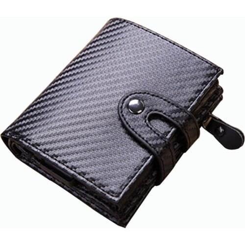 BYCOBECY Multifunctional PU Leather Credit Card Holder Fashion Men And Women Metal RFID Fashion Aluminium Box Travel Card Wallet