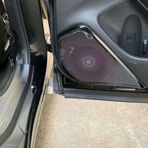 For Subaru Forester SK 2018 2019 2020 Stainless Steel Side Door Audio Speaker Cover Trim Loudspeakers Decoration Car Accessories