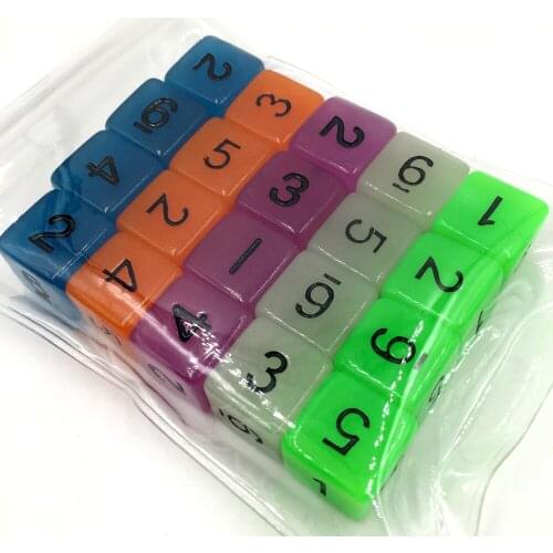 Rollooo Dice 20 Pcs/ Set Glow In The Dark Rpg Dice D&D