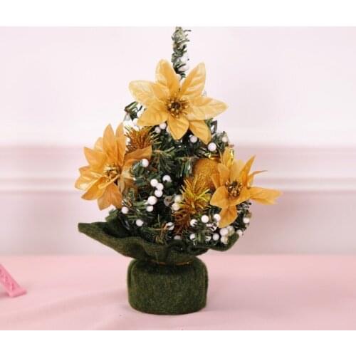 Mini Christmas Tree Desktop Decorative Christmas Tree Plastic Winter Ornament Pine Needle Christmas Tree Christmas Decorations