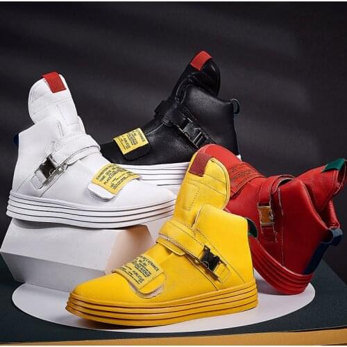 2021 Autumn High Top Sneakers Men Superstar Casual Shoes Yellow Buckle Hip Hop Luxury Shoes Men Designer Sneakers zapatos hombre
