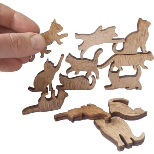 Mini Wooden Doll Desktop Stacking Game Toy for Parents Children