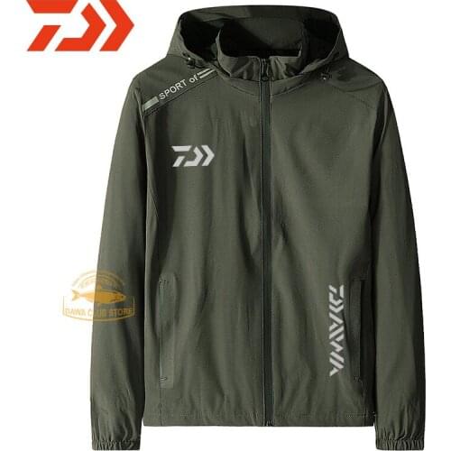 New DAIWA Fishing Clothes Autumn Mens Thin Section Cycling Windproof Fishing Jacket Large Size Fishing Jacket M-8XL