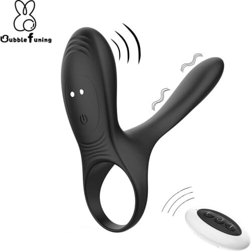 2021 New Couple G Spot Vibrator Penis Vibrating Cock Ring Vagina Clitoris Stimulator Erotic Adult Sex Toys Male Dildo for Women