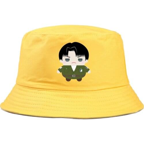 Summer fashion Unisex Bucket Hat Attack On Titan Fishing Outdoor Panama hip hop Cap Mens Summer For fisherman hat women