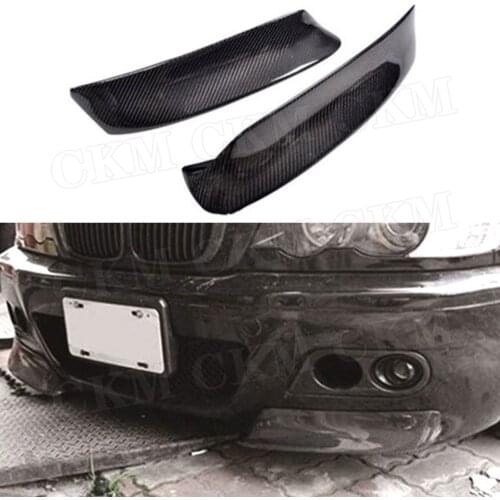 Carbon Fiber Front Bumper Lip Splitters Cover Trim For BMW 3 Series E46 M3 3D Style 1999 - 2006 FRP Bumper Canard Guard