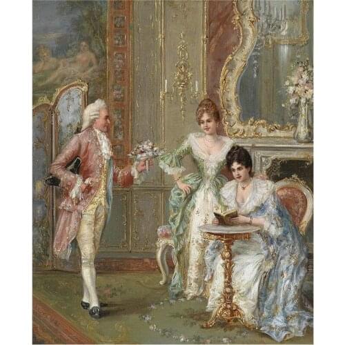 Full Square Diamond Painting European man woman Embroidery Landscape Handmade 5d Diy Picture Of Rhinestones Home Decor Gift