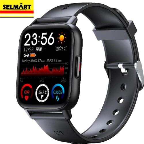Selmart 1.69 inch 2021 Smart Watch Men Full Touch Fitness Tracker IP67 Waterproof Women Sport Watch Smartwatch for Mobile Phone