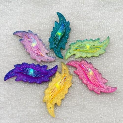 MIX 40pcs S Shape Rhinestones Garment Accessories Used in the wedding dress shoes patch art Toy Hats 18*47mm 2 holes -Y43A*5