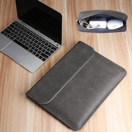 12 13.3 15 16 Sleeve Notebook Bag With Power Pack For Xiaomi HP Lenovo Huawei Slim Leather Case For Macbook Pro 13 Bag 2020 New