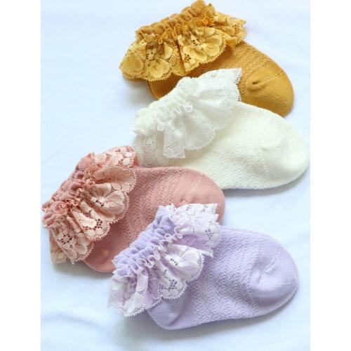Thin Infant Baby Girl Kid Sock Frilly Lace Socks Ankle Summer Sock Princess Socks