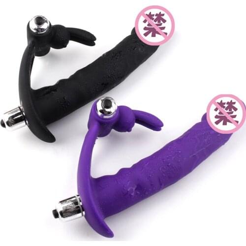 Triple Vibrator Delay Lasting Cock Ring Sex Toy for Man Anal Plugs Clit Massage Masturbation Penis Enhance Stimulate ED Sheath