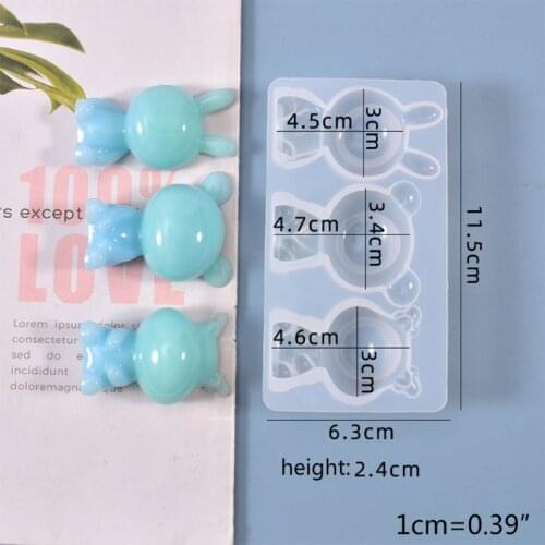 DIY Crafts Decoration Crystal Epoxy Resin Mold Bear Doll Ornament Silicone Mould Crystal Mold Soap Making dropshipping