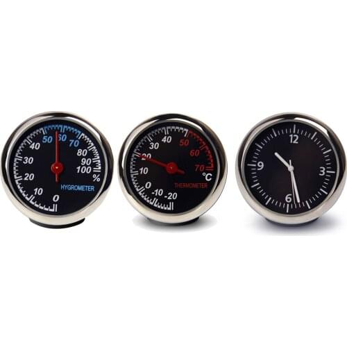 Universal Car Interior LED LCD Digital Display Electronic Clock Thermometer Time Temperature Meter Hygrometer Detector