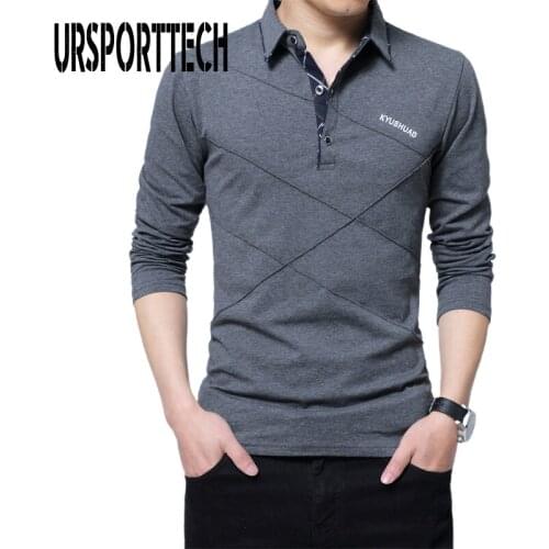URSPORTTECH T shirt Men Big Size Long Sleeve Solid Full Sleeve T shirt Men Casual T-shirts For Men Fitness Streetwear Tops Tees
