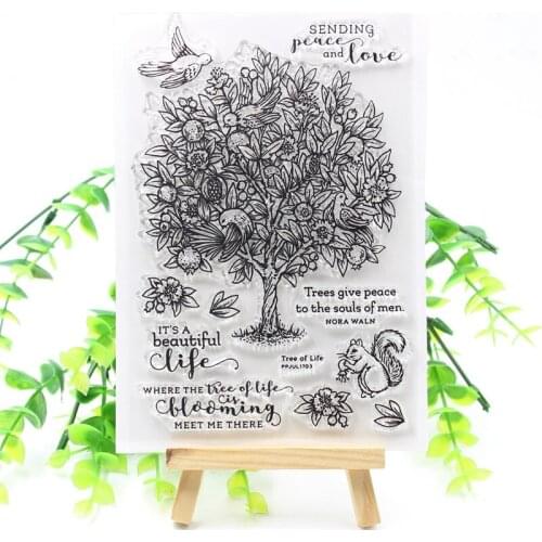 YPP CRAFT Tree Transparent Clear Silicone Stamps for DIY Scrapbooking/Card Making/Kids Crafts Fun Decoration Supplies 403