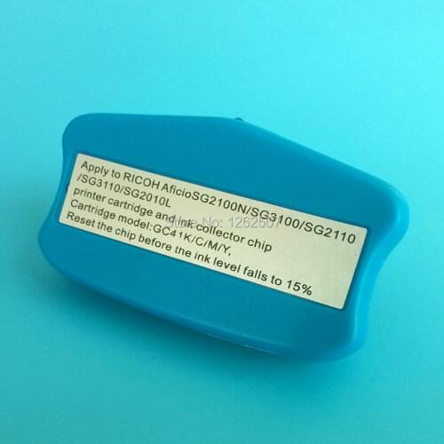 2Pcs GC41 GC 41 IC41 Chip Resetter For Ricoh sg3110dn sg3110dnw sg3110 sg7100 SG2100 Printers Ink Cartridge and Waste ink tank