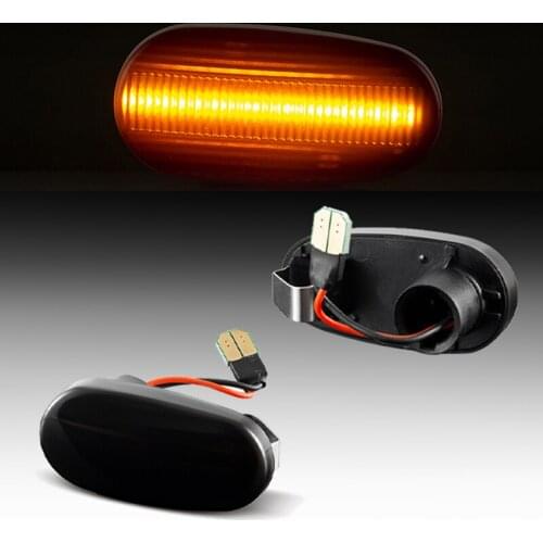 2Pcs LED Dynamic Side Marker Blinker Turn Signal Lights Indicator Lamp For Alfa Romeo Mito 147 GT Fiat Bravo Canbus Error Free