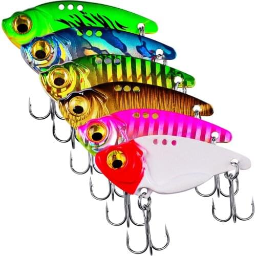 7g 10g 15g 3D Eyes Metal Vib Blade Lure Sinking Vibration Bait Lipless Vibe for Bass Pike Perch Fishing Rolling Swivels