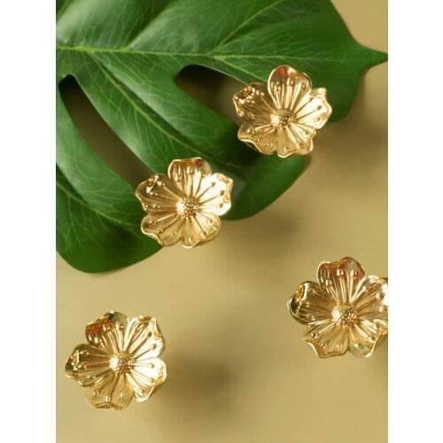 Flower shape/ Solid Brass Gold Furniture Handles Door Knobs and Handles for Cabinet Kitchen Cupboard Drawer Pulls