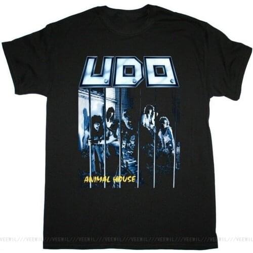 U D O ANIMAL HOUSE HEAVY METAL UDO SAXON ACCEPT RUNNING WILD NEW BLACK T-Shirt Cotton Gym Sportswear Tops Tee Shirt
