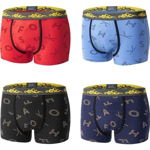 Cotton Mens Panties Boxers Letter Underwear Men Boxershorts 2021 Men Underpants Boxer Male Short Hombre 4PCS